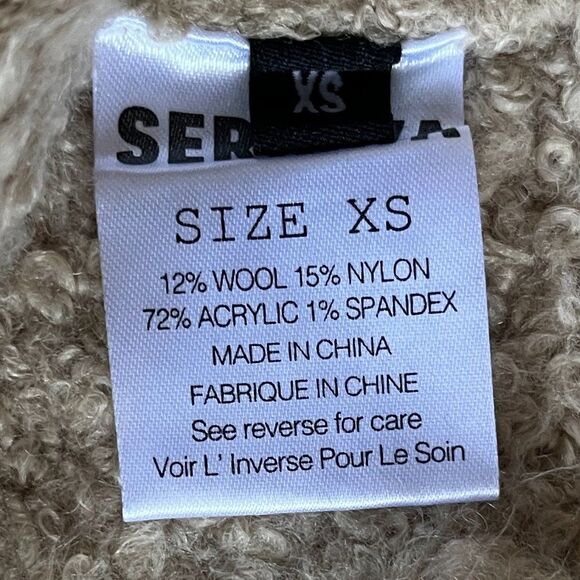 SER.O.YA Beige Bora Boucle Gold Hardware Y2K Cardigan Sweater   Women's Size XS - Picture 4 of 8